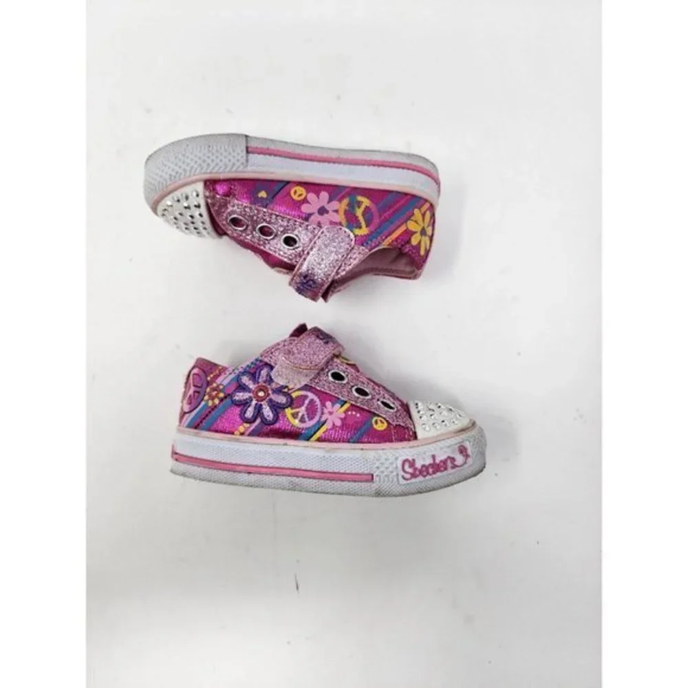 Sketchers Twinkle Toes‎ Funkadelic Girls 5.5 Light Up Trainers